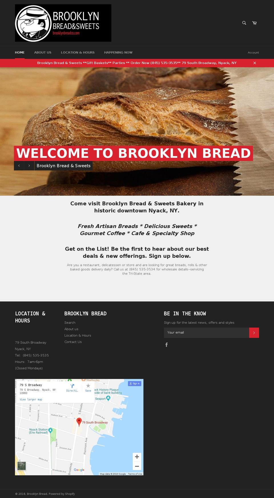 brooklynbreadco.com shopify website screenshot