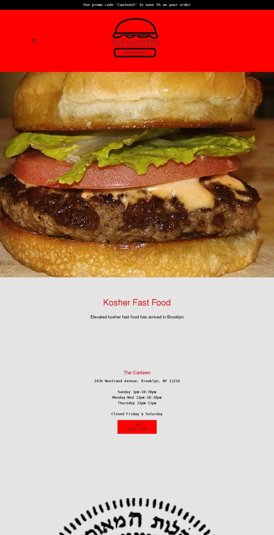 brooklyncanteen.com shopify website screenshot