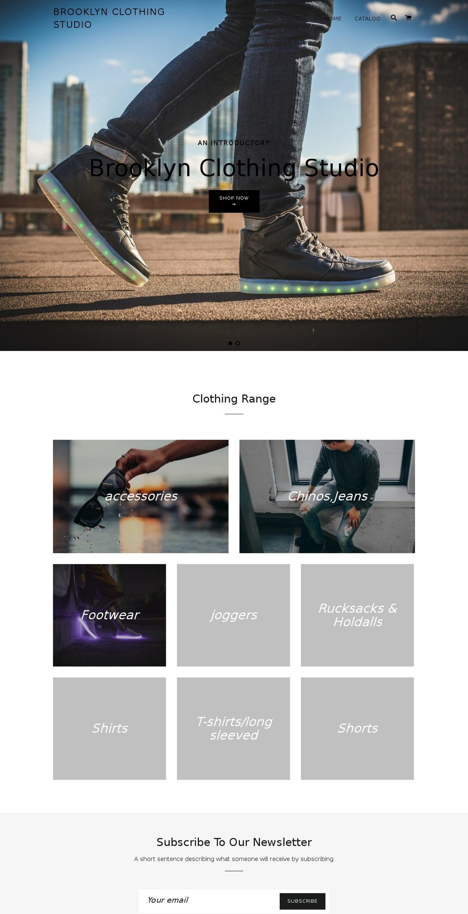 brooklynclothingstudio.com — Shopify storefront screenshot