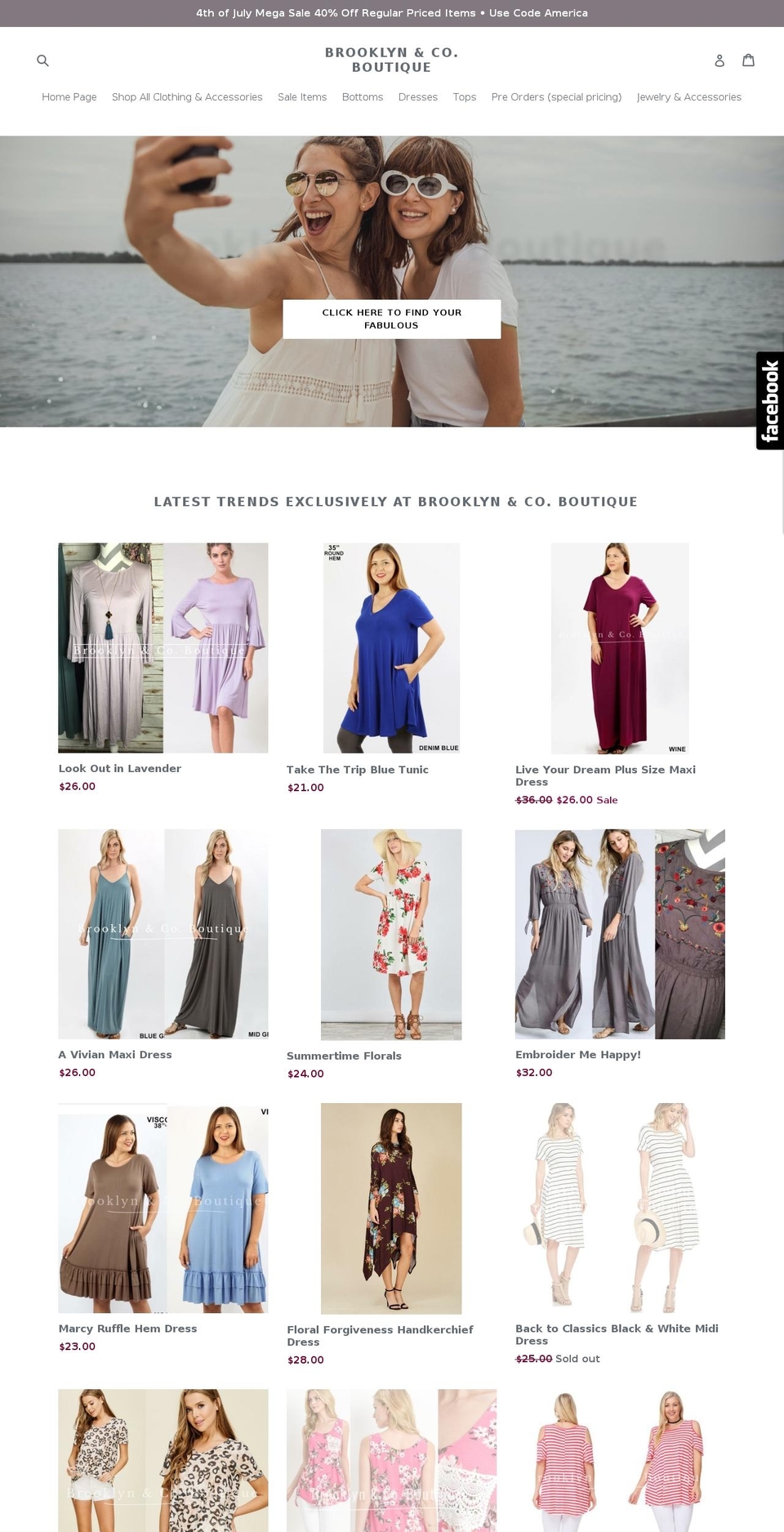 brooklyncoboutique.com — Shopify storefront screenshot