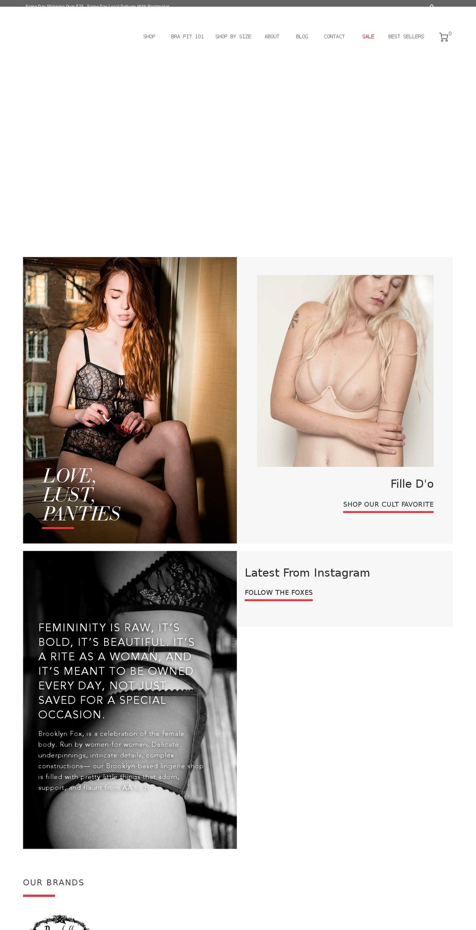 brooklynfox.com shopify website screenshot
