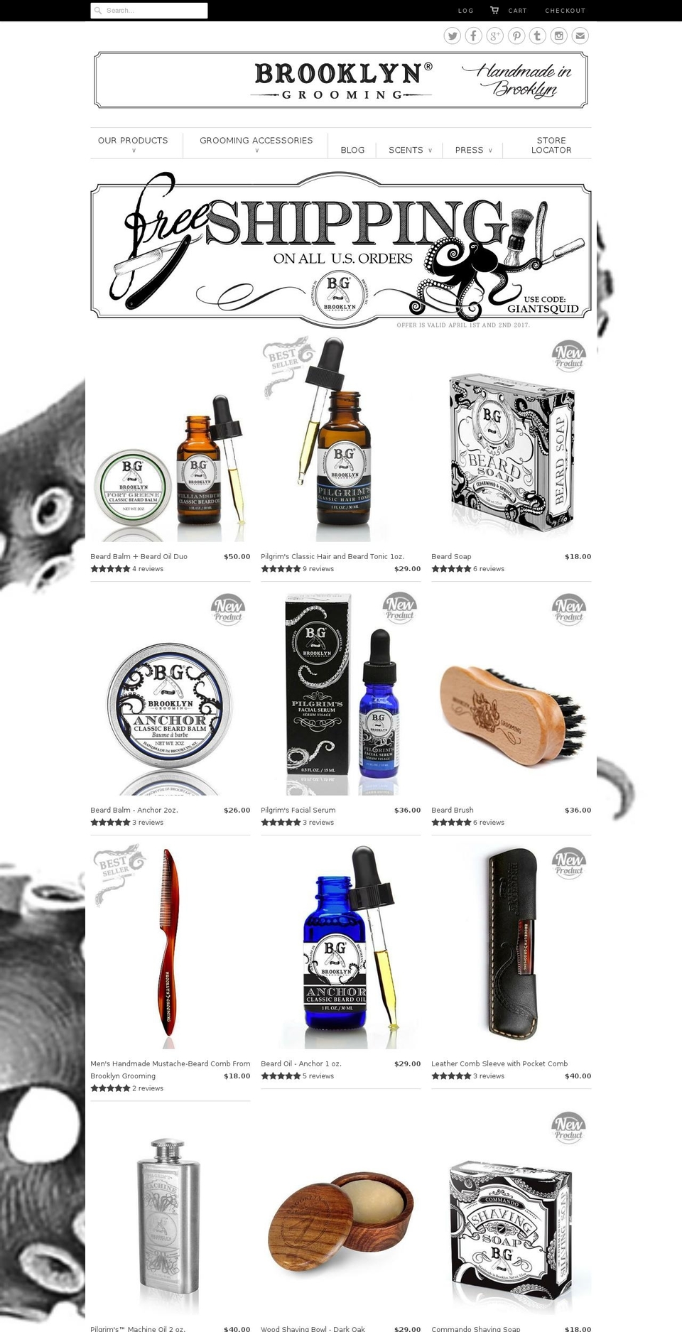 Brooklyn Shopify theme site example brooklyngrooming.com