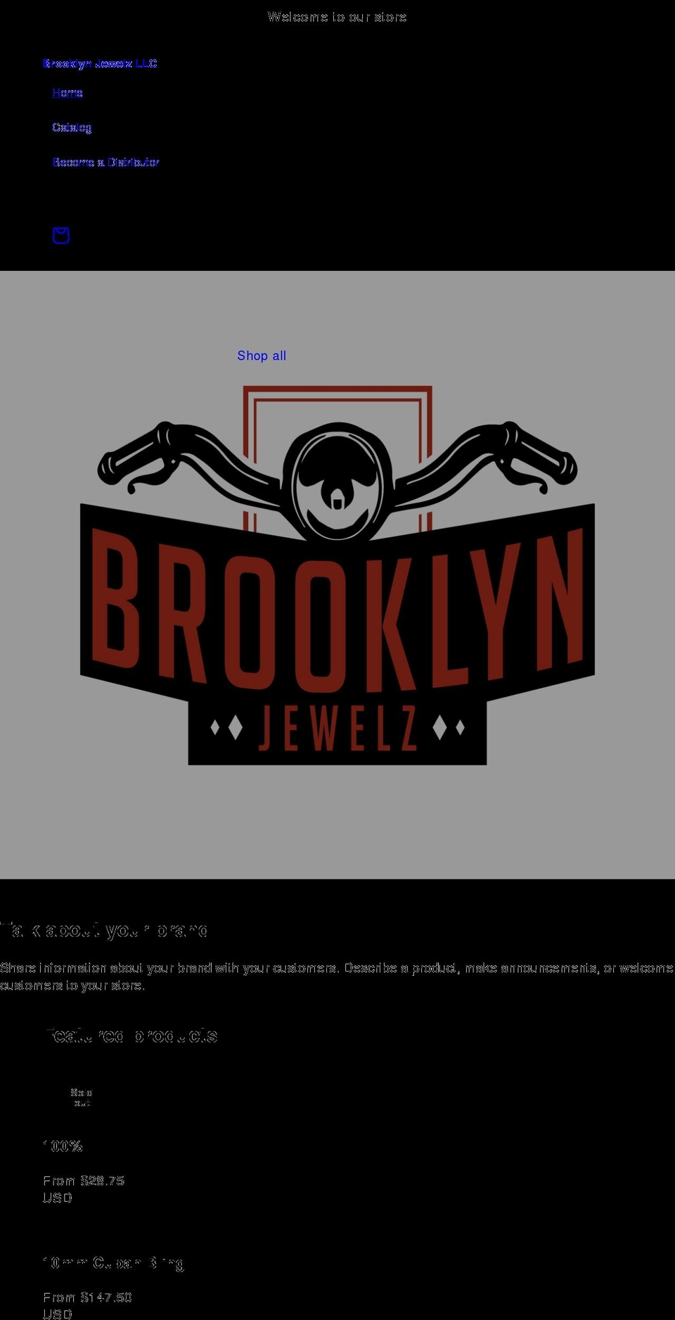 brooklynjewelz.store shopify website screenshot