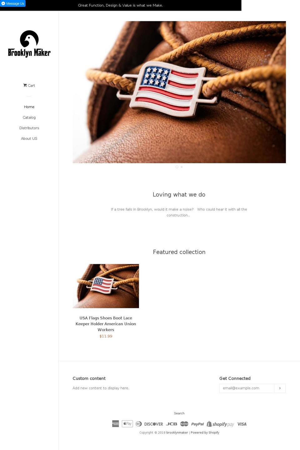 brooklynmaker.com shopify website screenshot