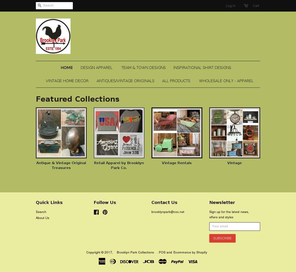 brooklynparkcollections.com shopify website screenshot
