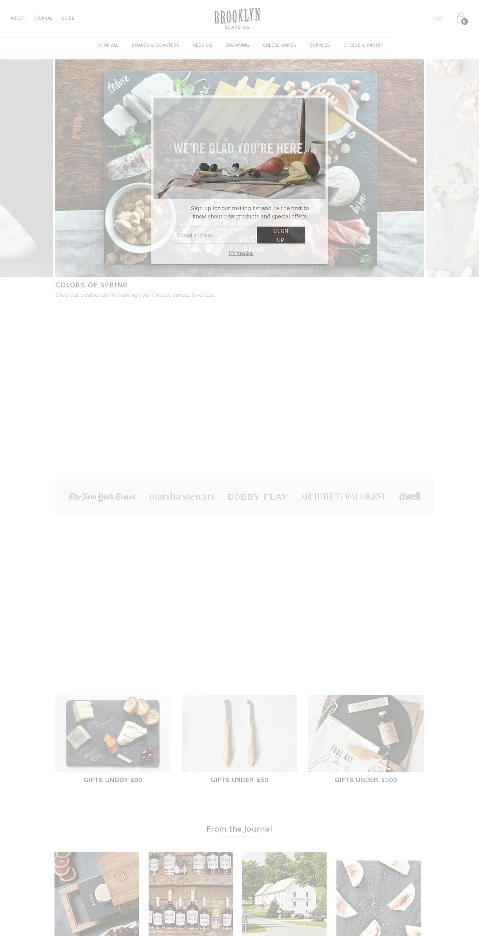 brooklynslate.com shopify website screenshot