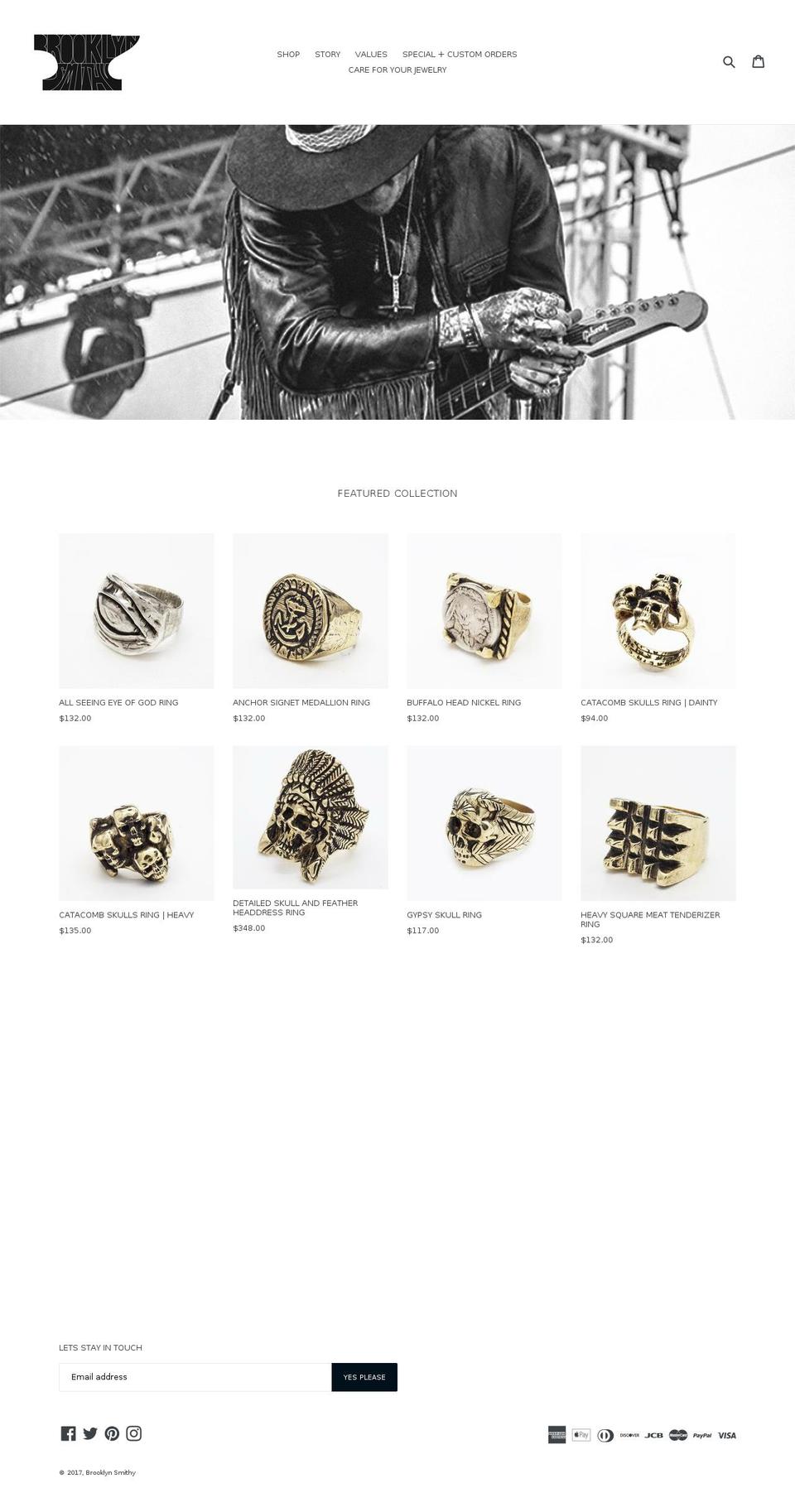 brooklynsmithy.com shopify website screenshot