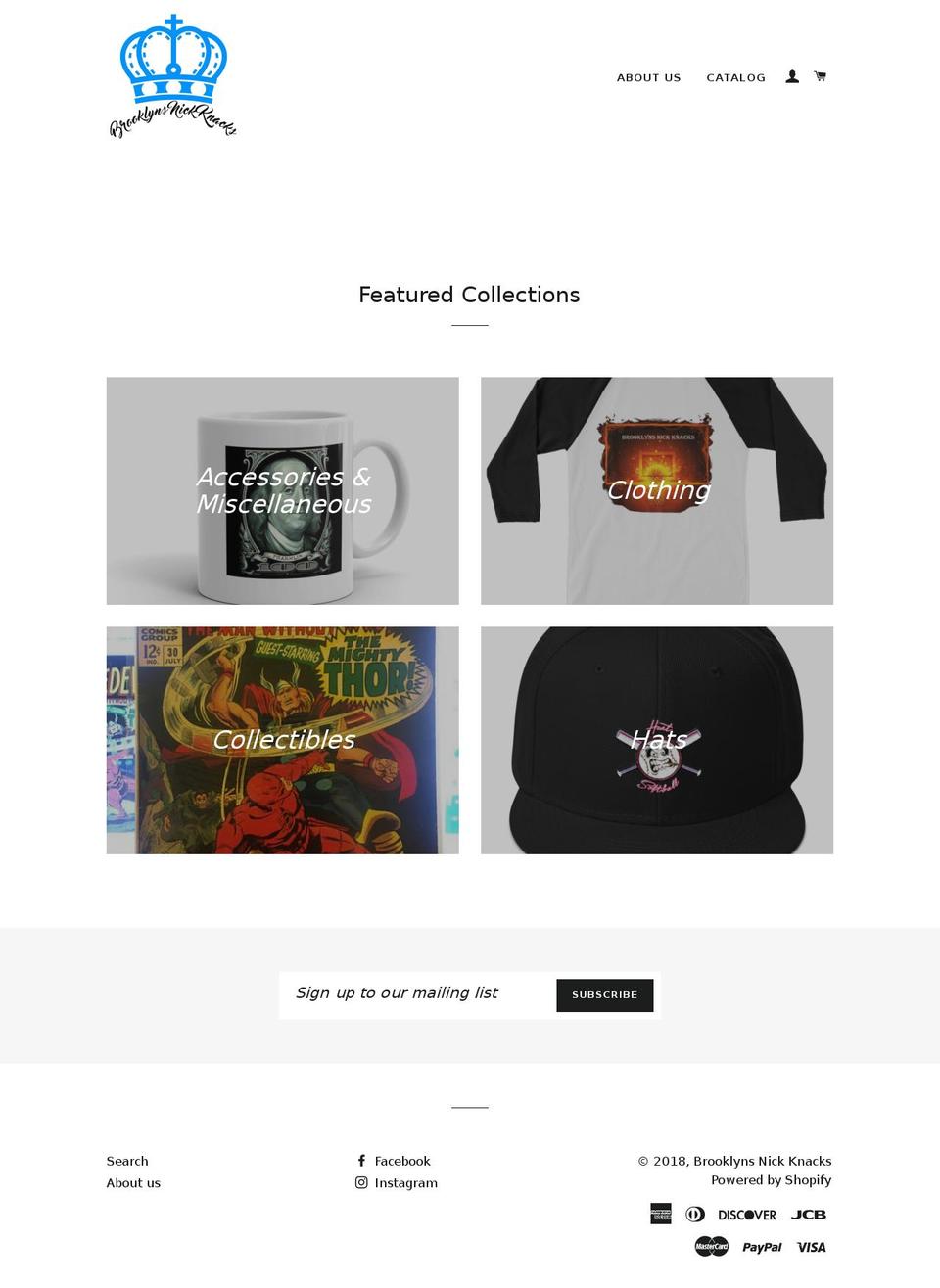 brooklynsnickknacks.com — Shopify storefront screenshot
