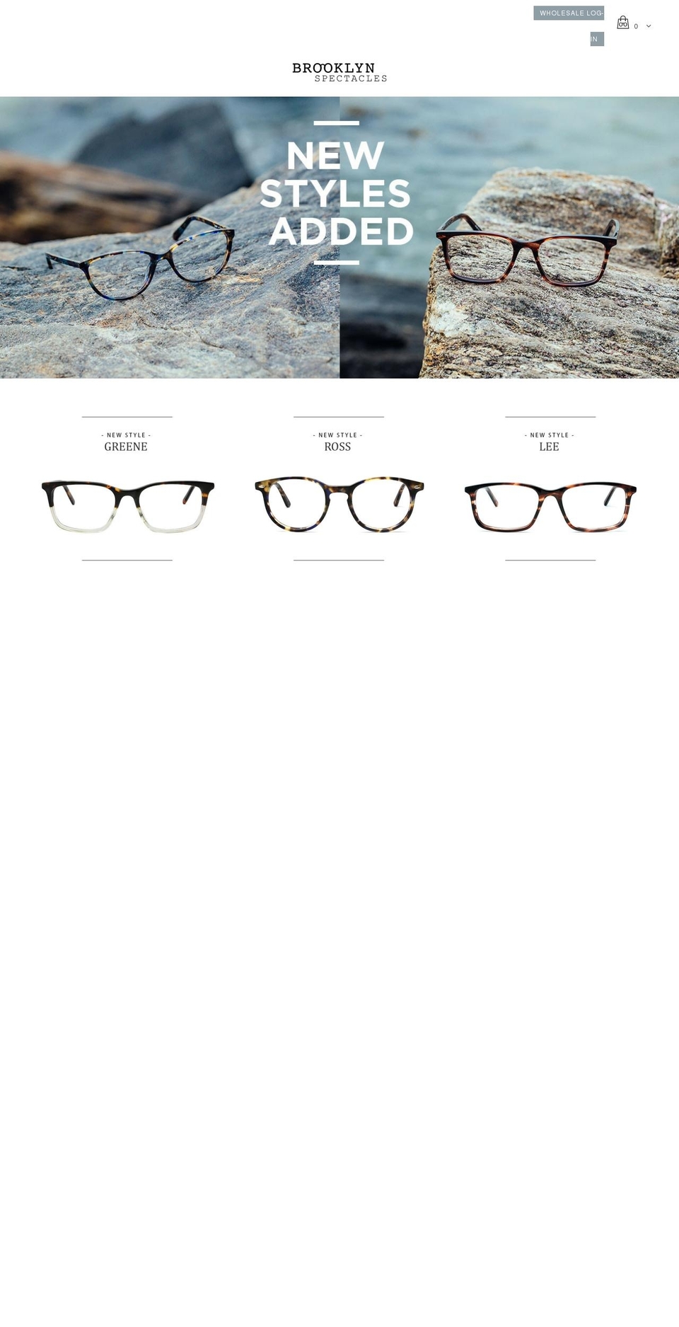 brooklynspectacles.com shopify website screenshot