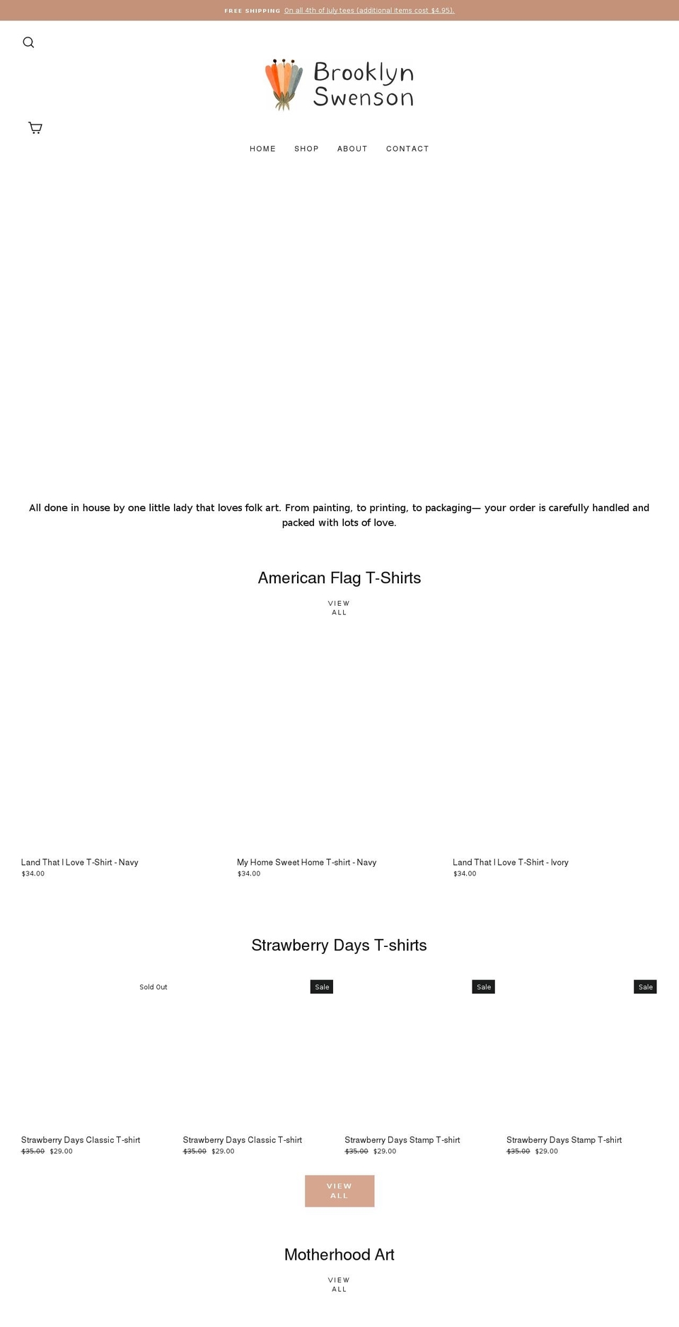 brooklynswenson.com shopify website screenshot