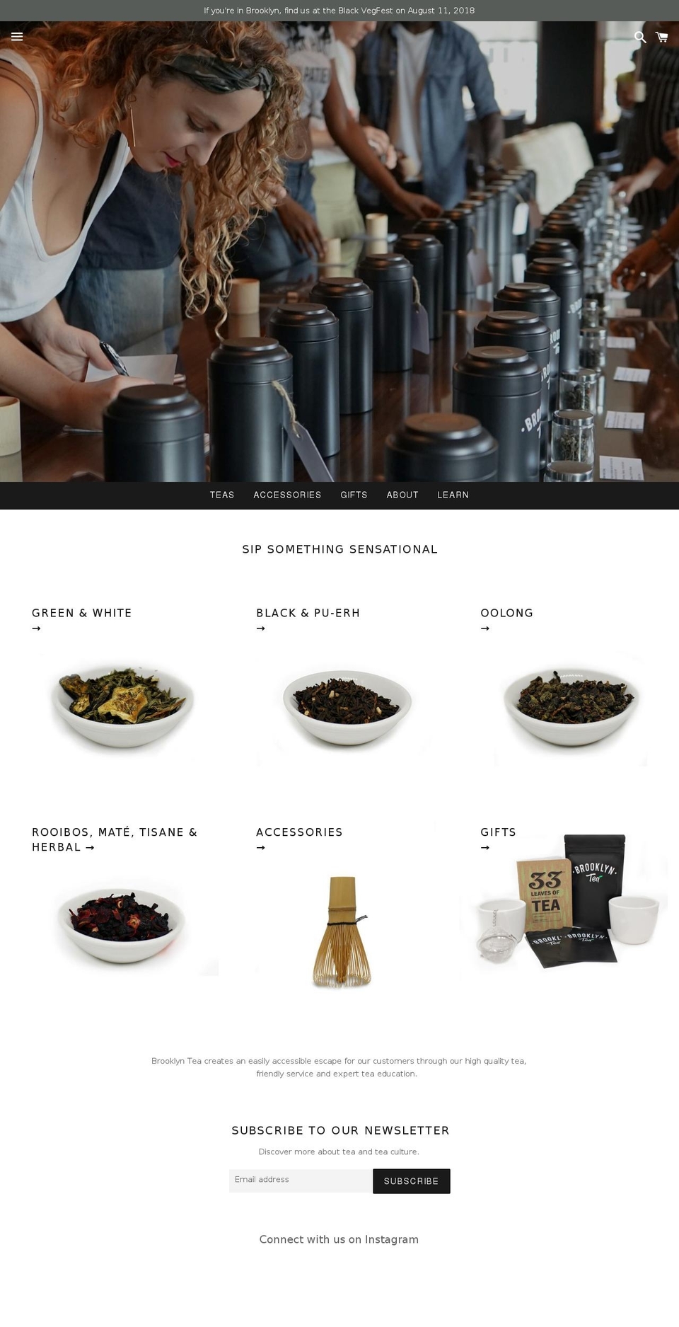 Updated copy of Ira Shopify theme site example brooklyntea.com