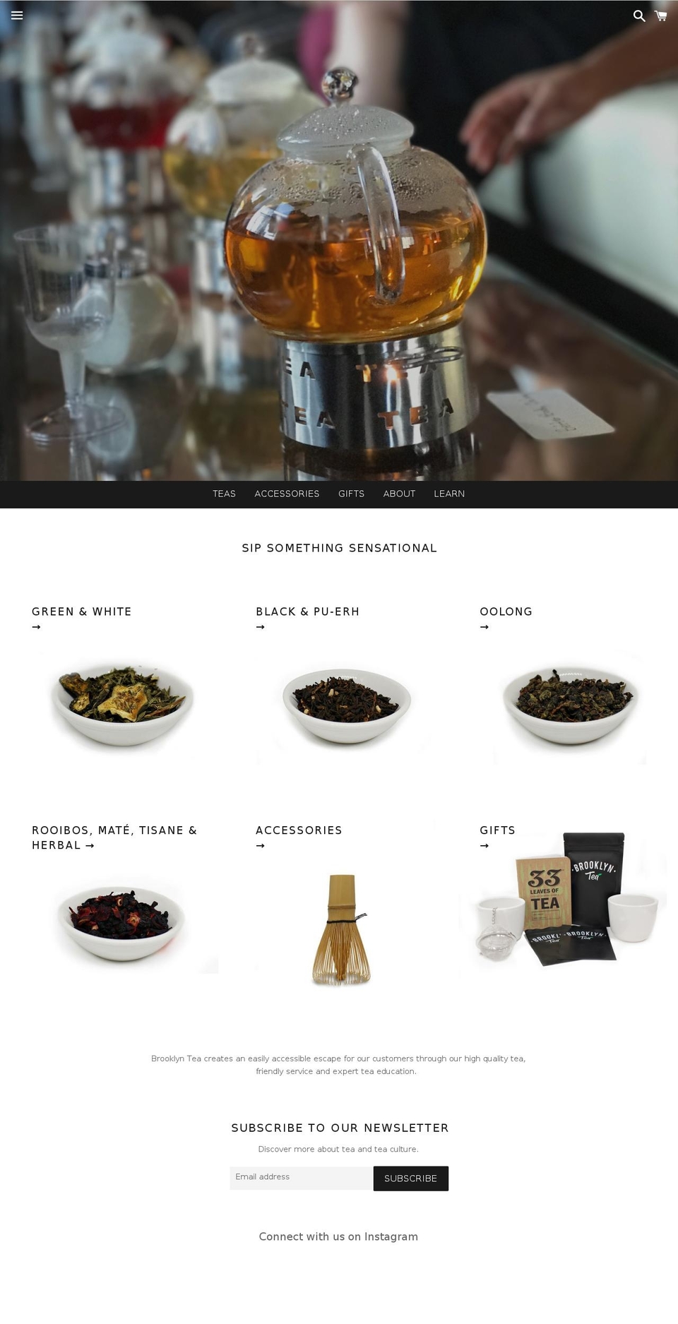 brooklyntearoom.com — Shopify storefront screenshot