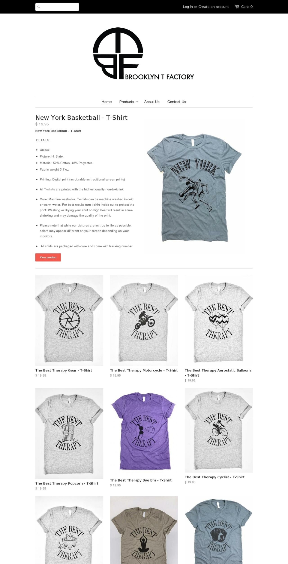 brooklyntfactory.com — Shopify storefront screenshot
