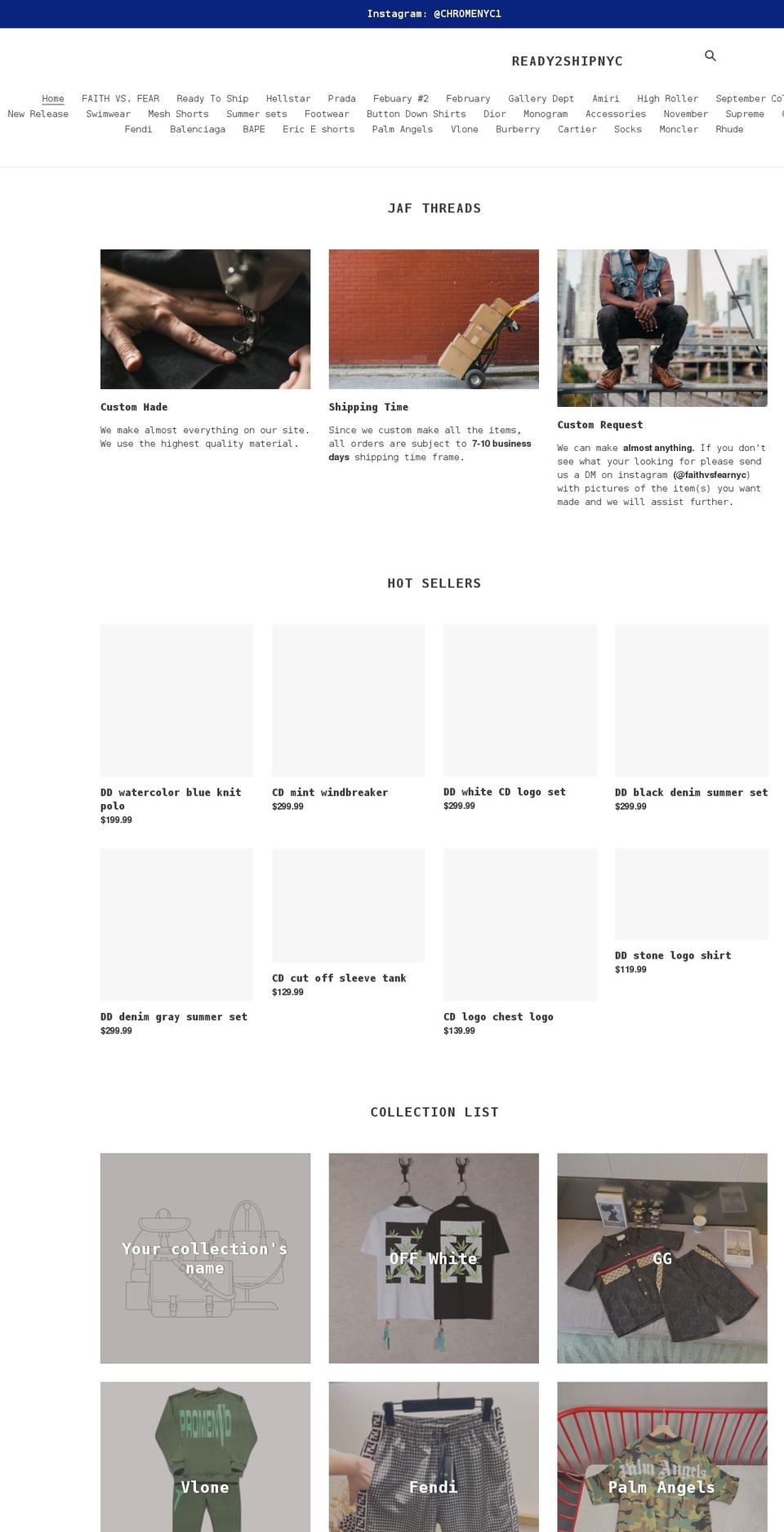 brooklynthreadsnyc.com shopify website screenshot