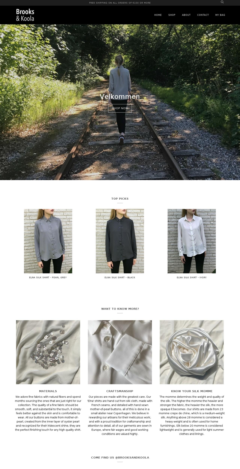 brooksandkoola.com shopify website screenshot