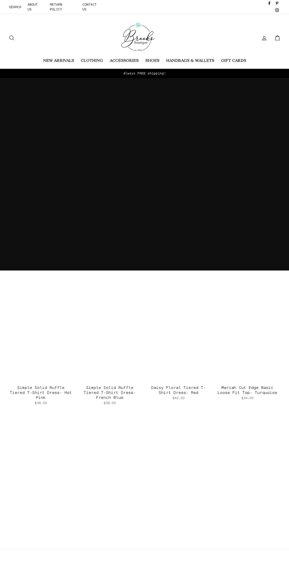 brooksboutiquega.com shopify website screenshot