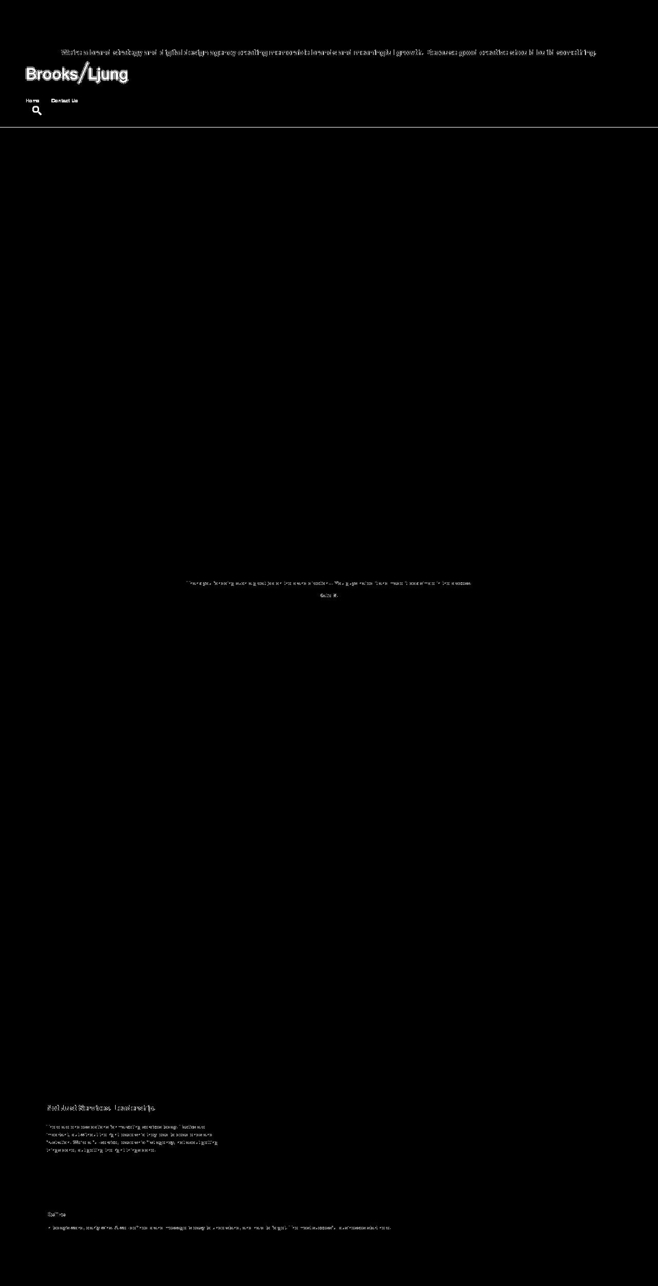 brooksljung.com shopify website screenshot