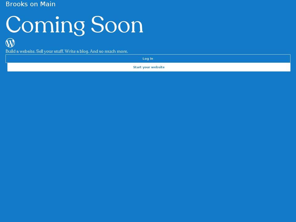 brooksonmain.com — Shopify storefront screenshot