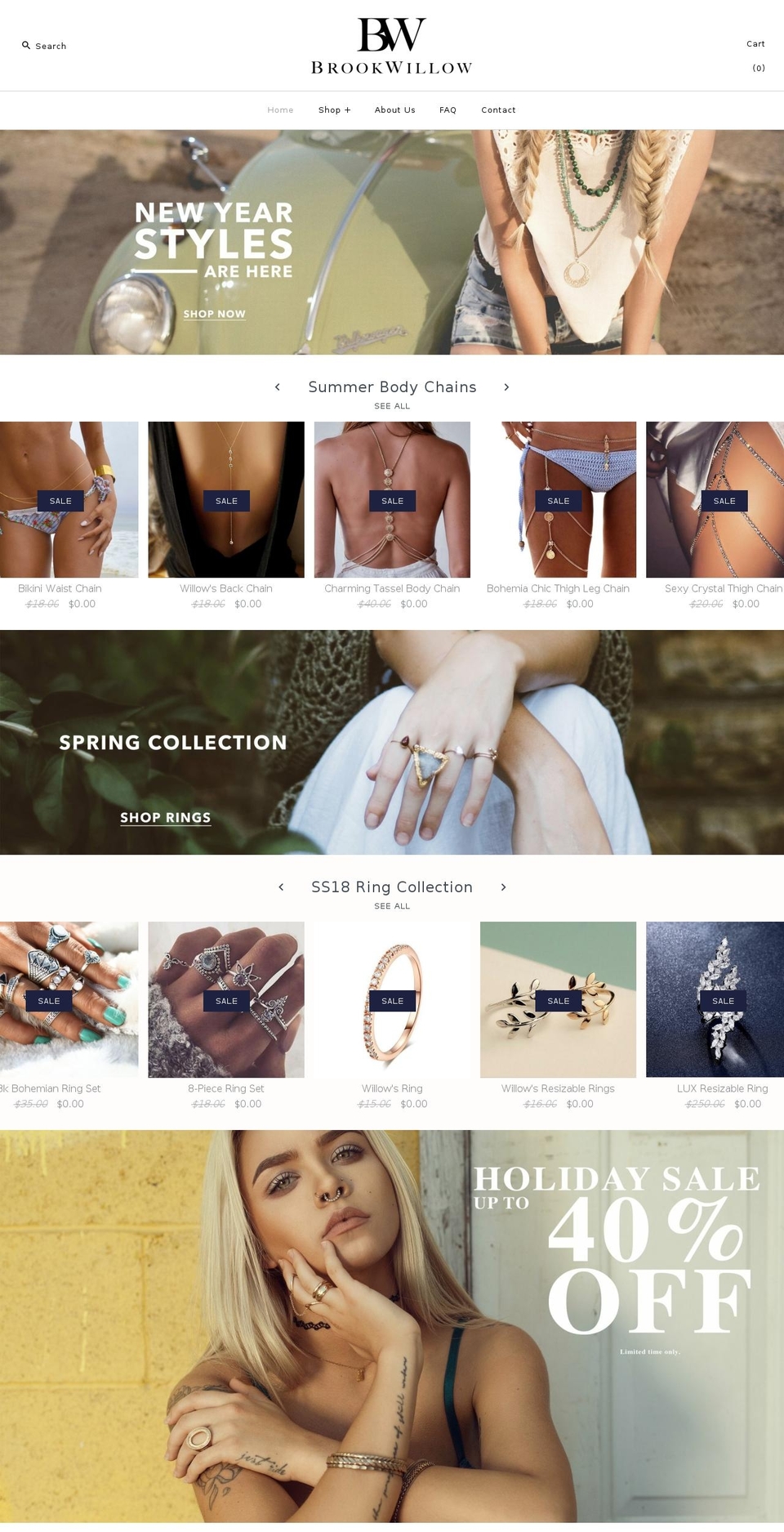 brookwillow.com shopify website screenshot