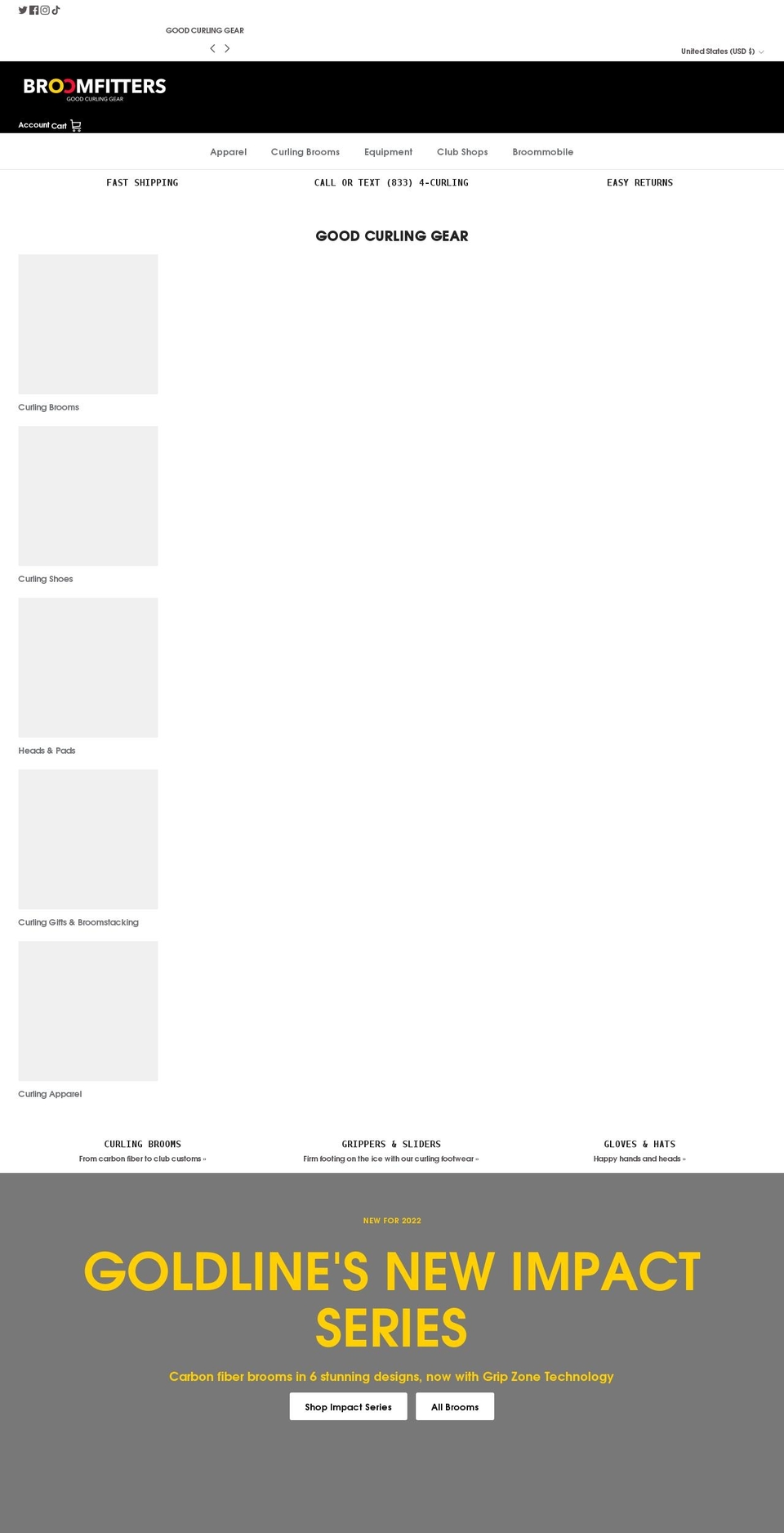 broomfitters.com shopify website screenshot
