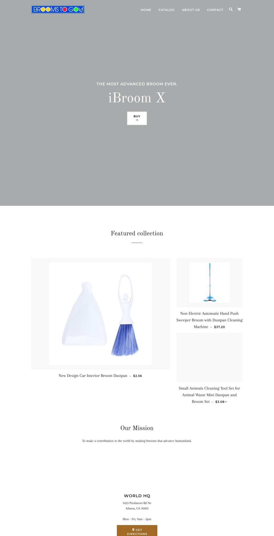 broomstogo.com — Shopify storefront screenshot