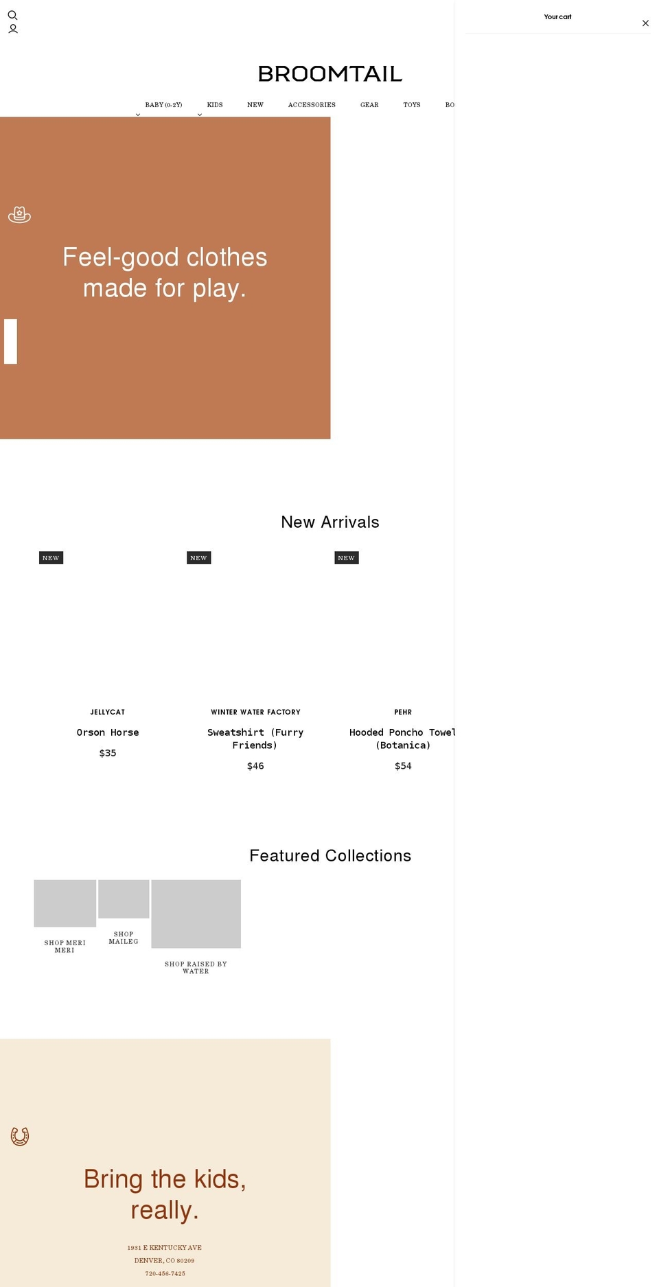 broomtailkids.com shopify website screenshot