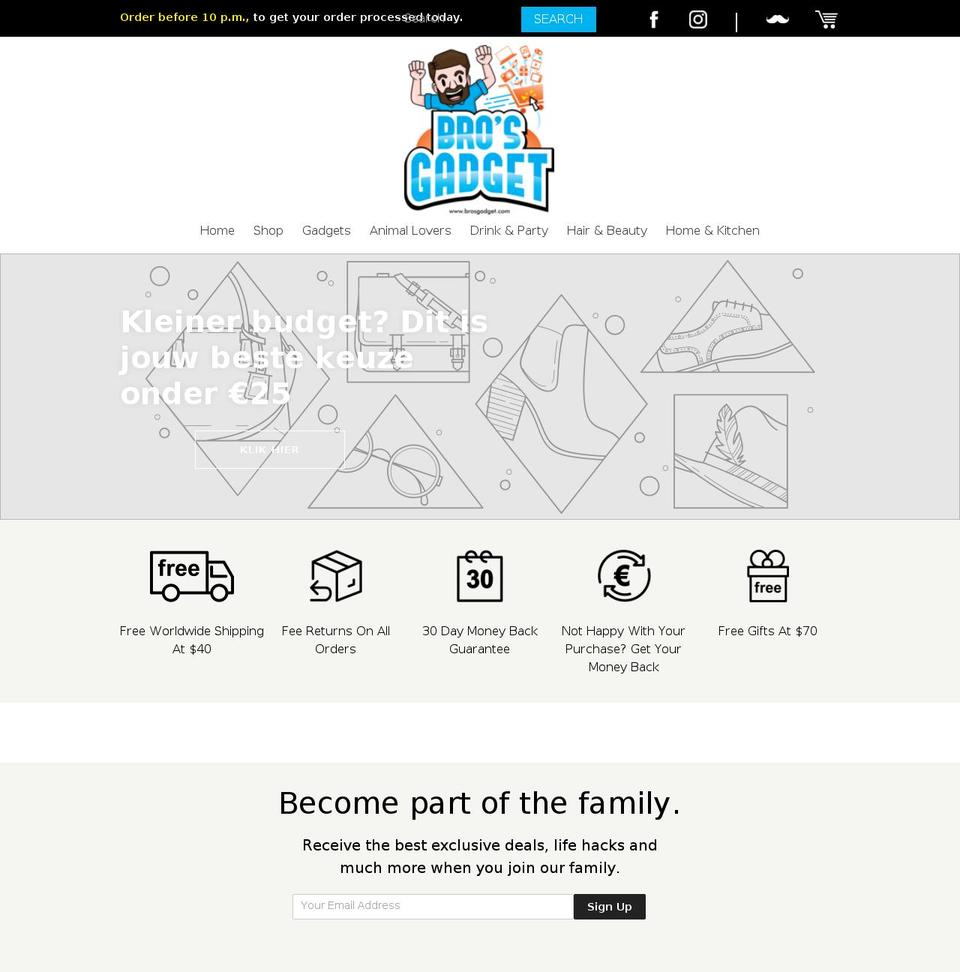 brosgadget.com — Shopify storefront screenshot
