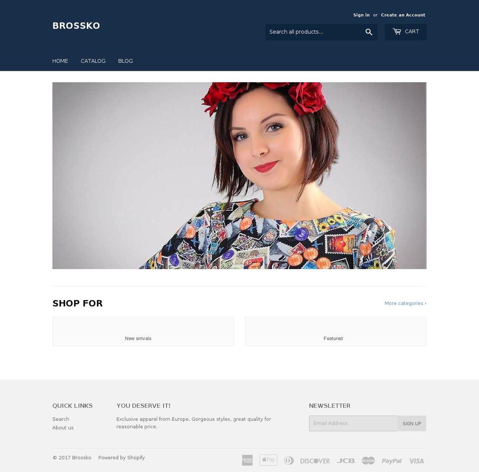 brossko.us shopify website screenshot