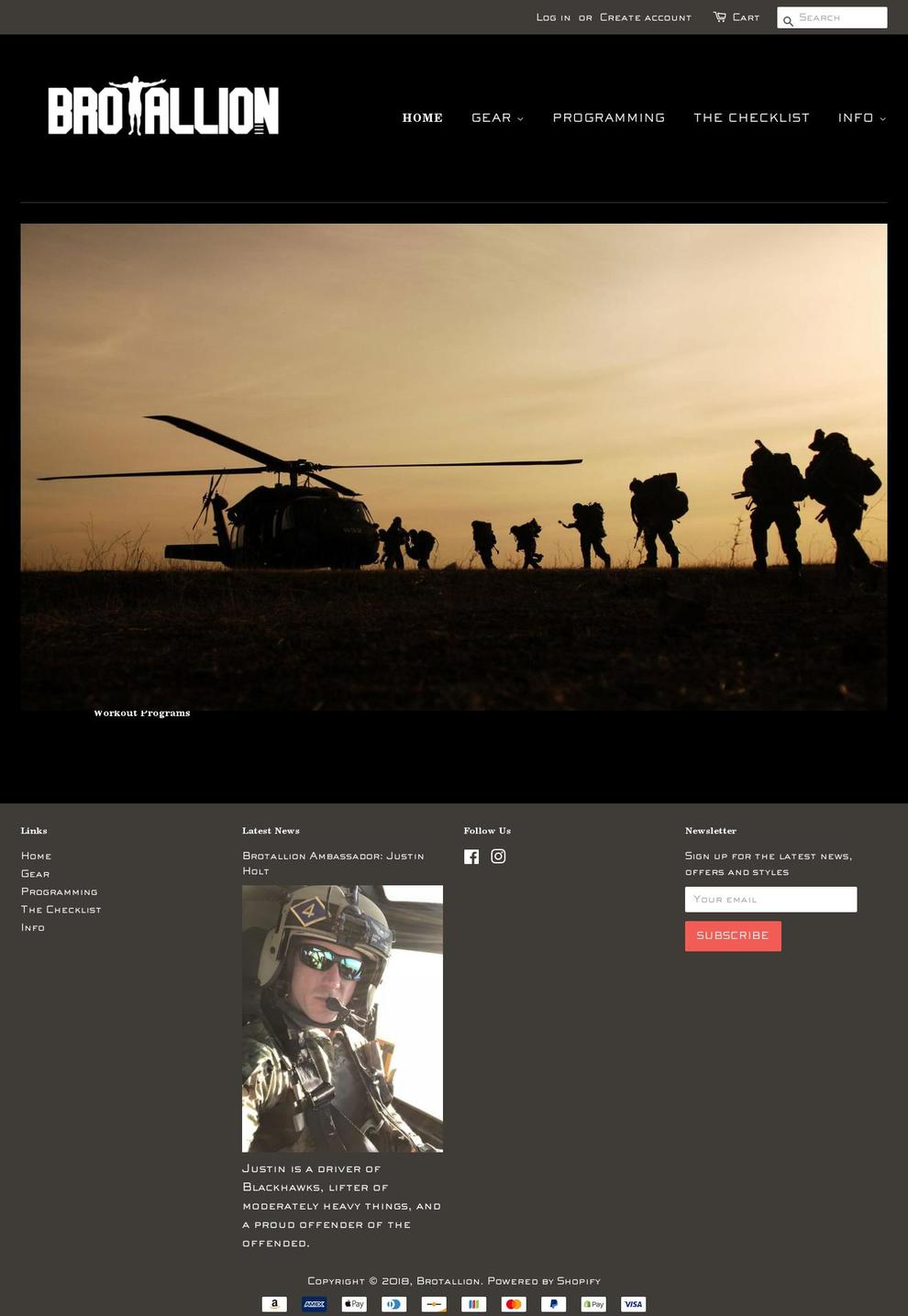 brotallion.com shopify website screenshot