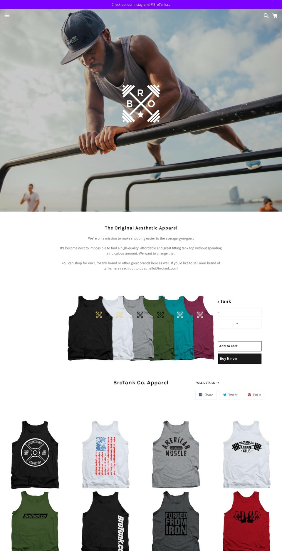 brotank.co shopify website screenshot