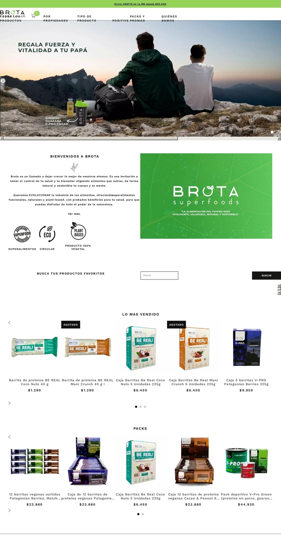 brotavida.cl shopify website screenshot