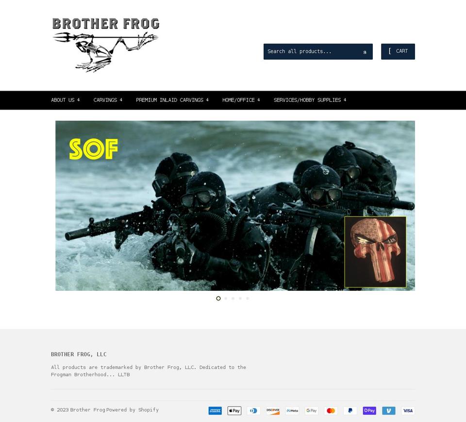 brotherfrog.com shopify website screenshot