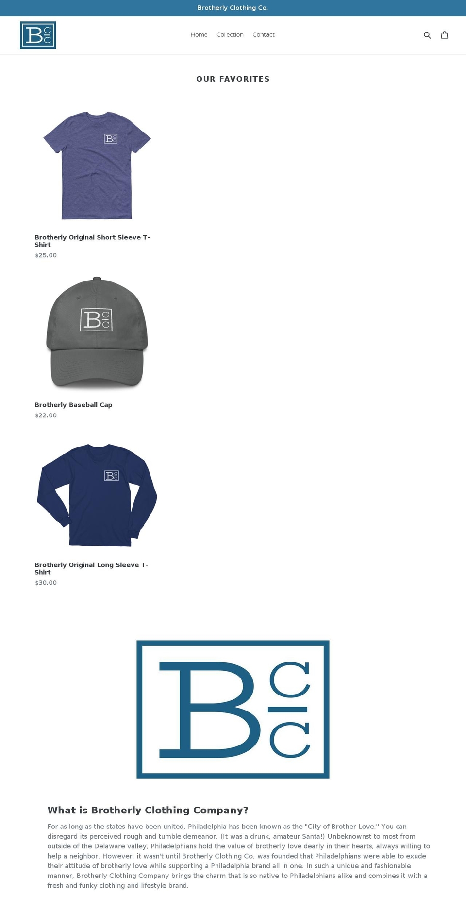 brotherlyclothing.com shopify website screenshot