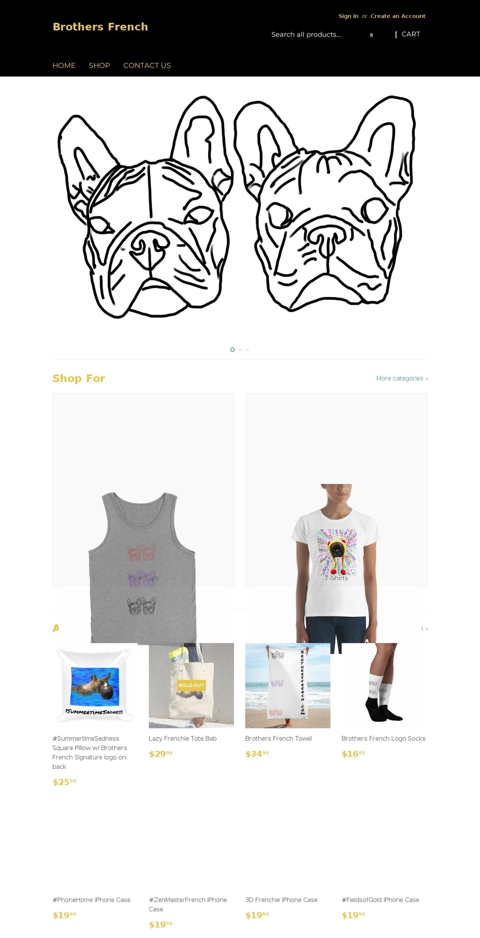 brothersfrench.com — Shopify storefront screenshot