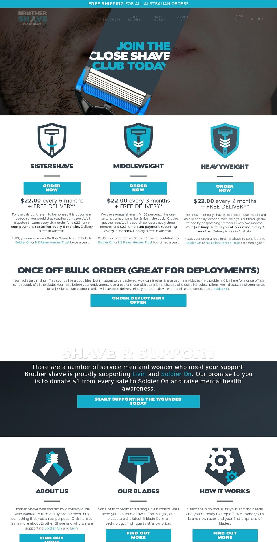 brothershave.com shopify website screenshot