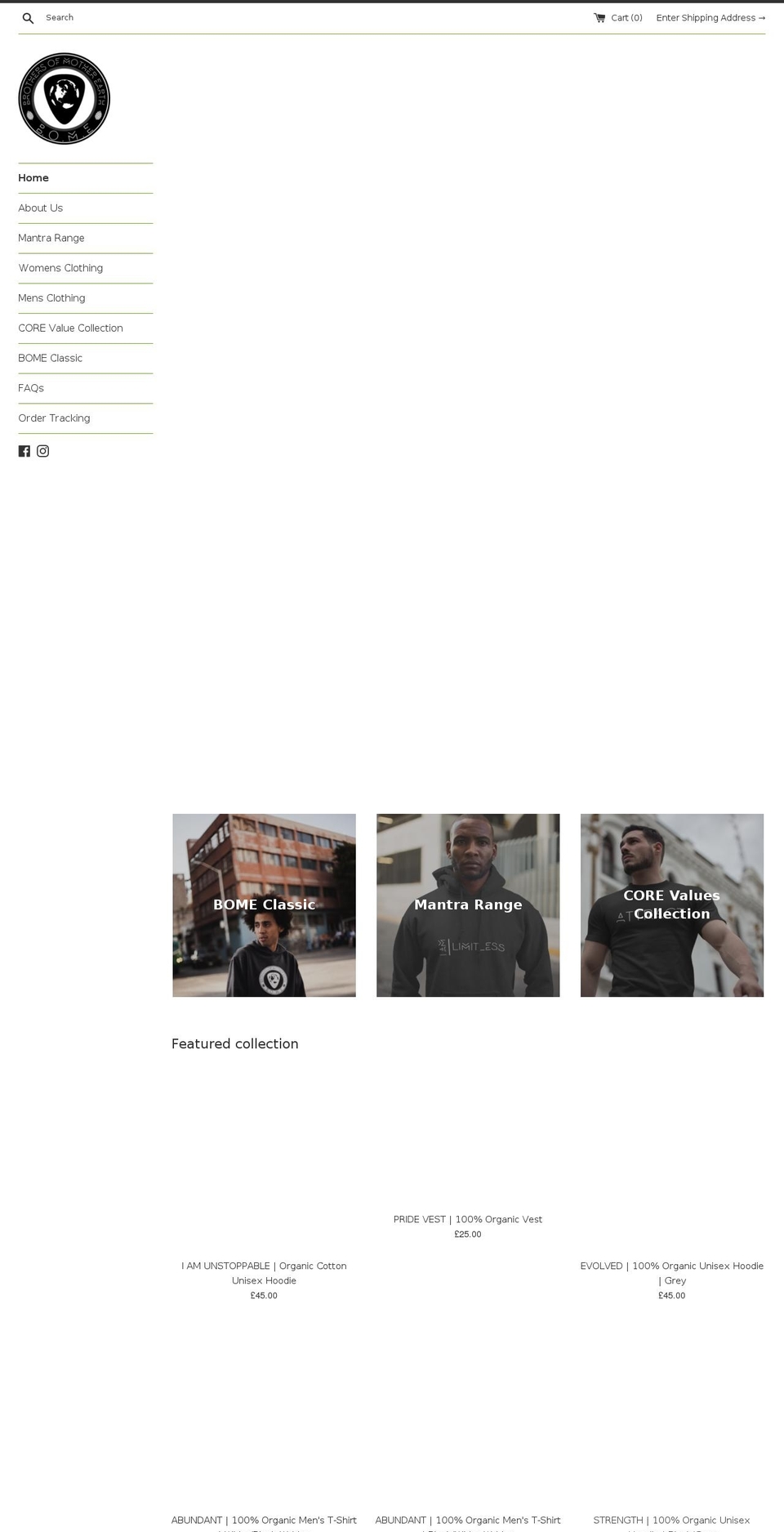 brothersofmotherearth.com shopify website screenshot