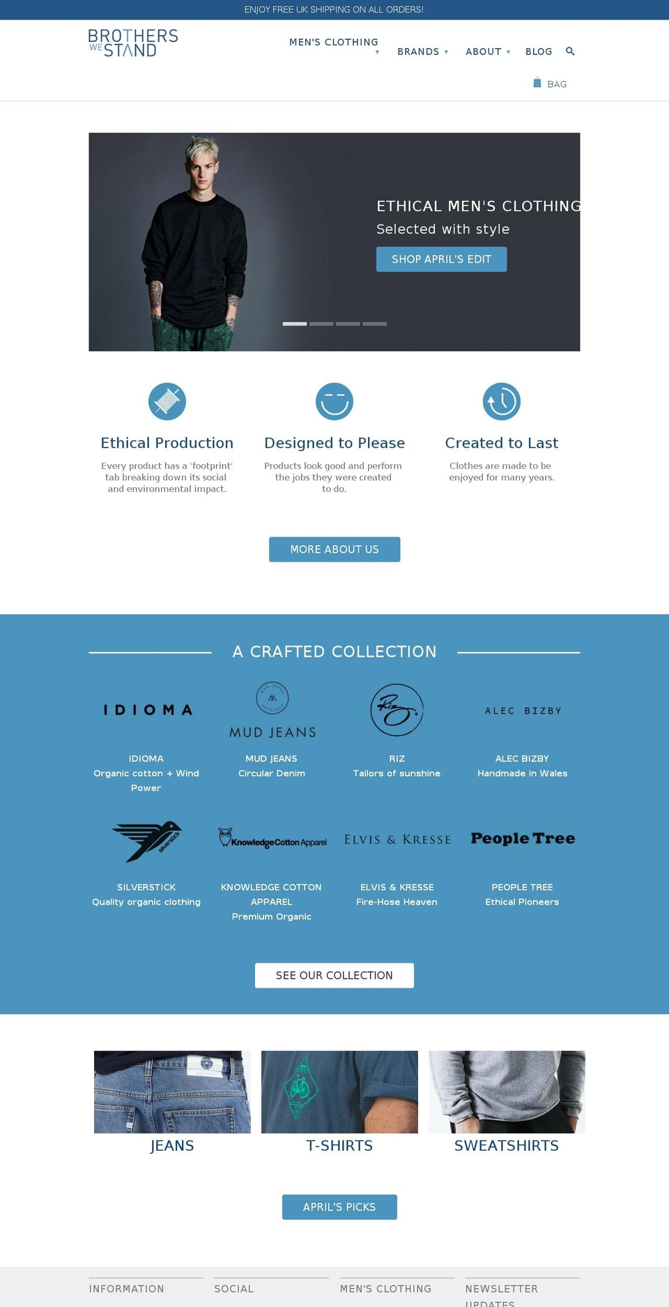 brotherswestand.com shopify website screenshot