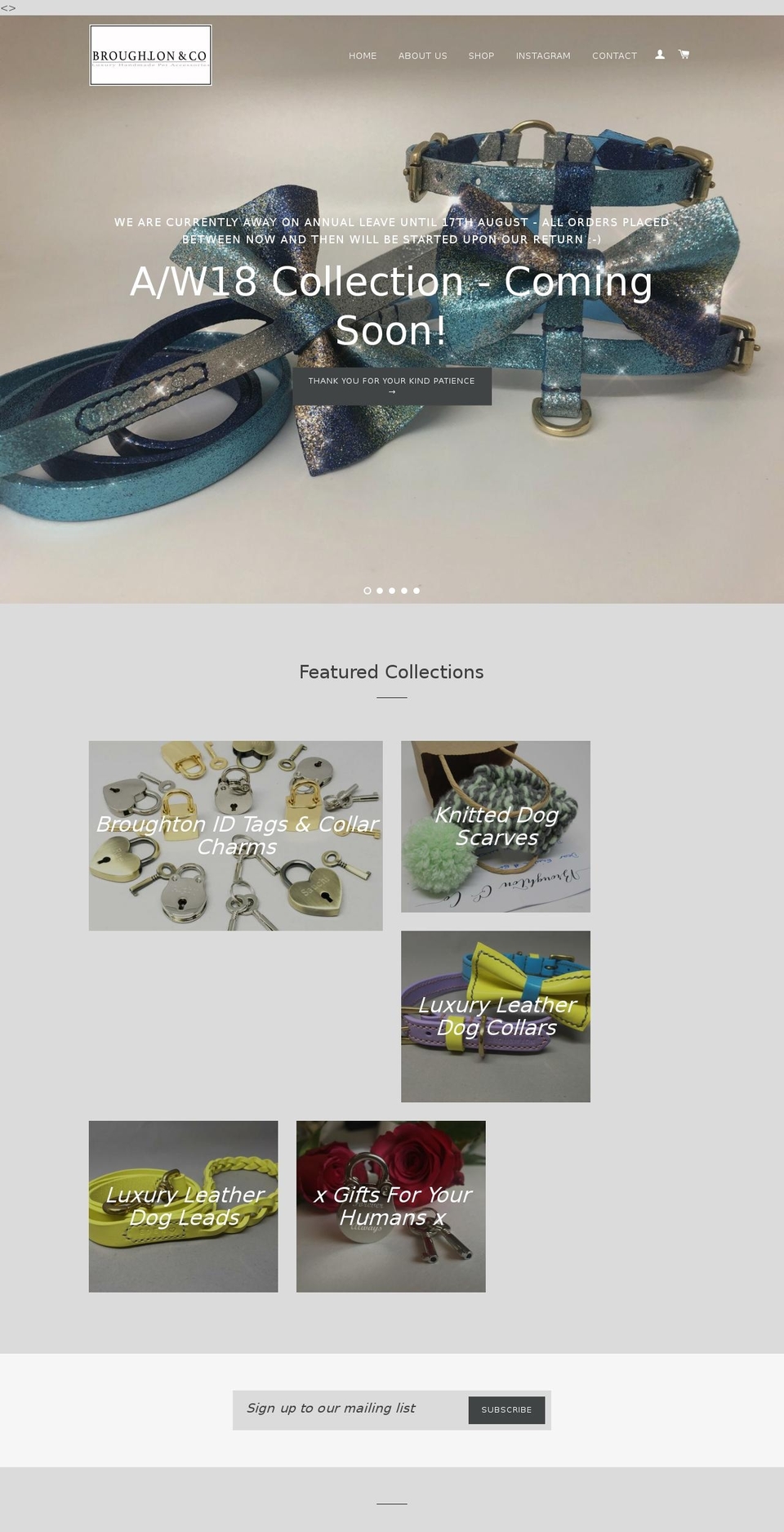 broughtonandco.net shopify website screenshot