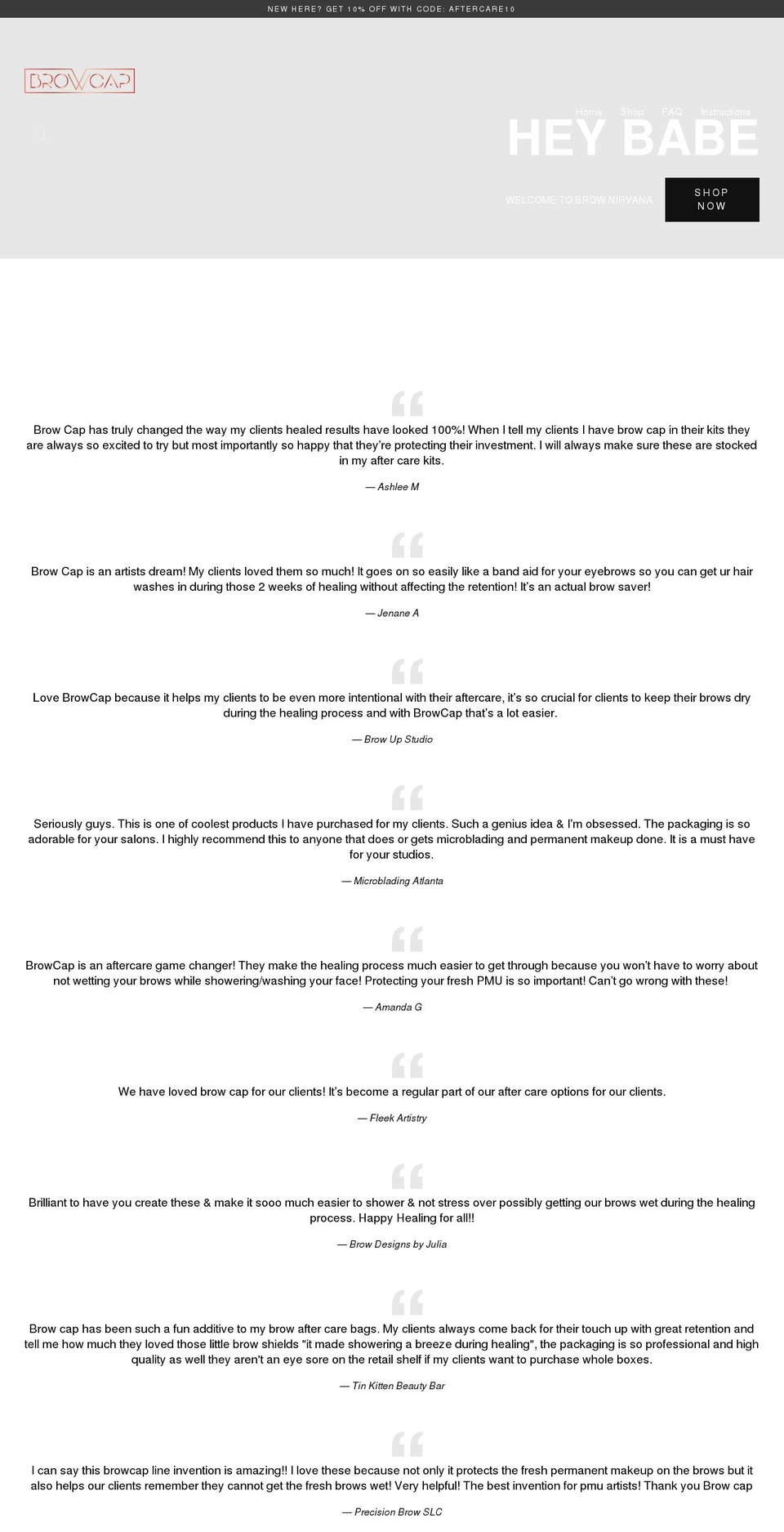 browcap.com shopify website screenshot