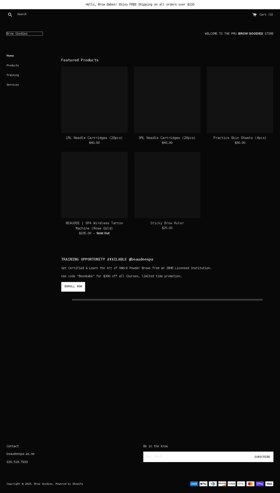 browgoodies.com shopify website screenshot