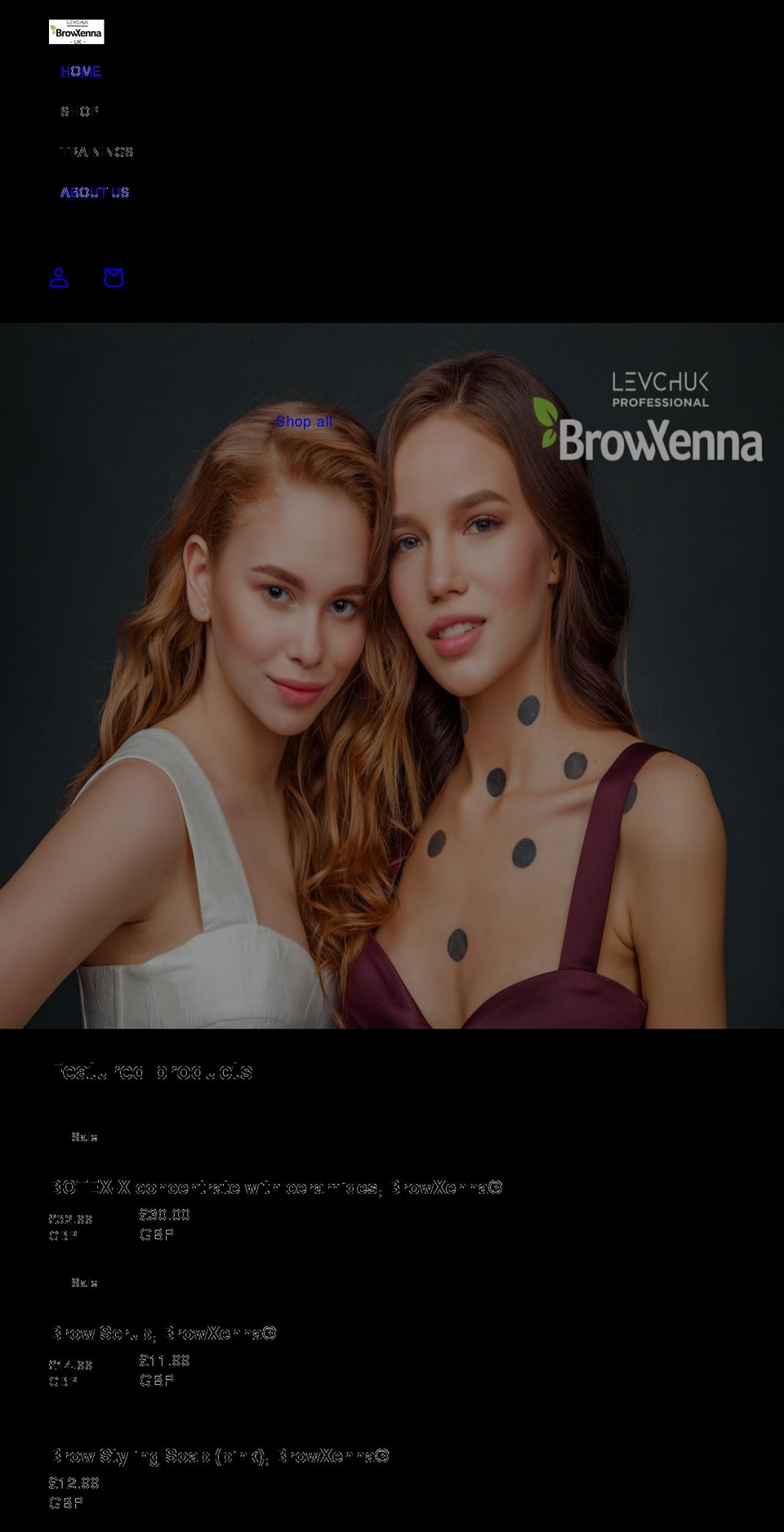 browhenna-uk.com shopify website screenshot