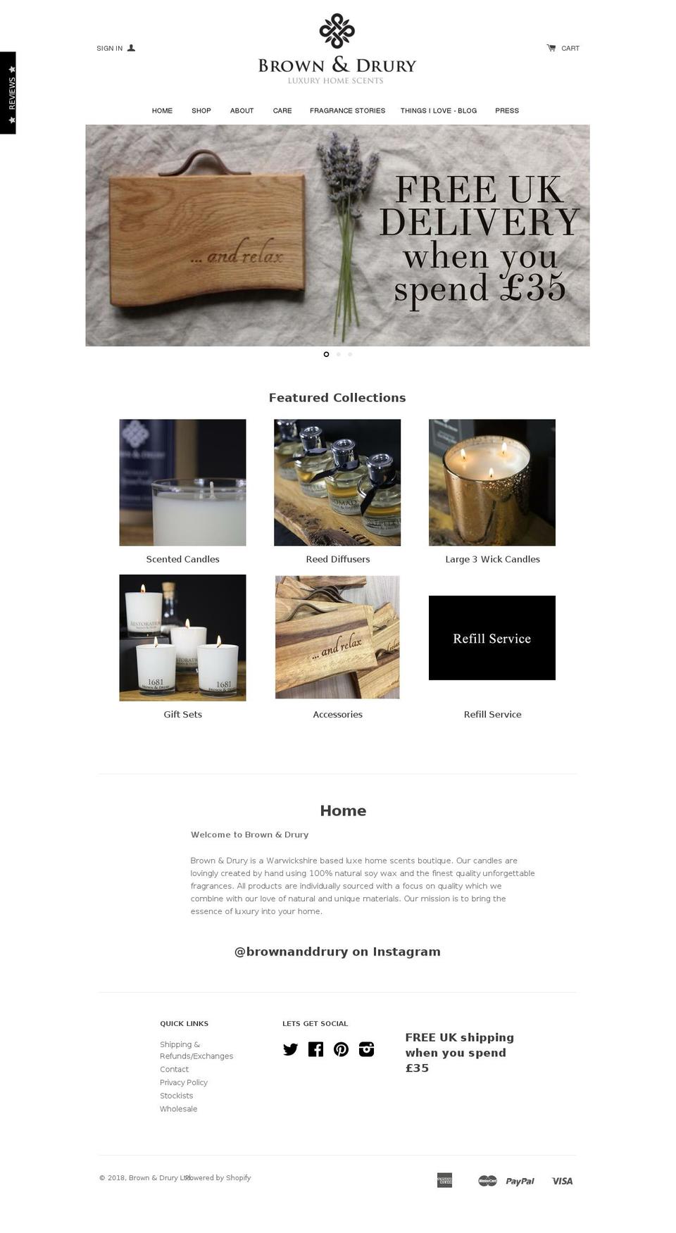 brownanddrury.com — Shopify storefront screenshot