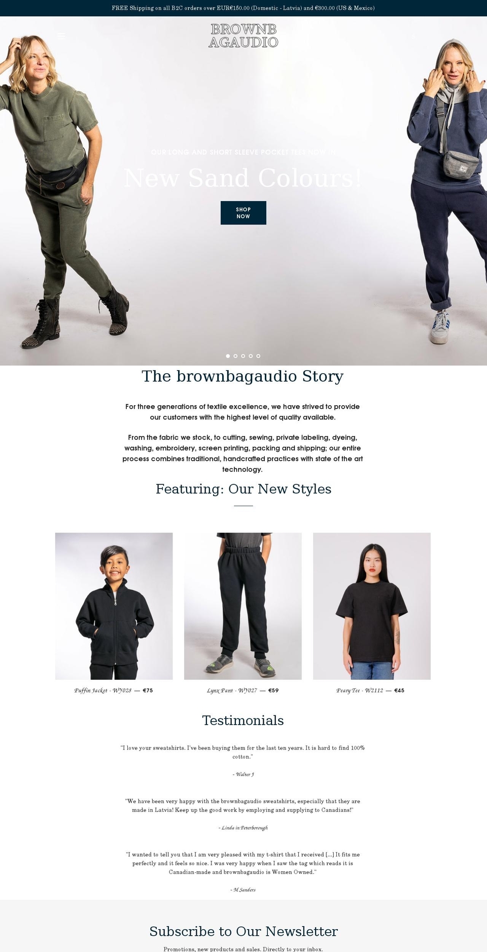 brownbagaudio.com shopify website screenshot