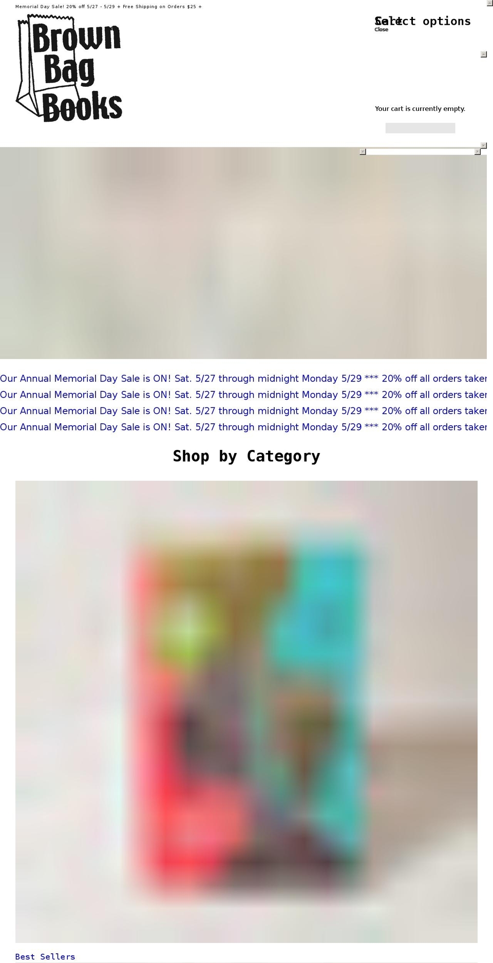 brownbagbooks.biz shopify website screenshot