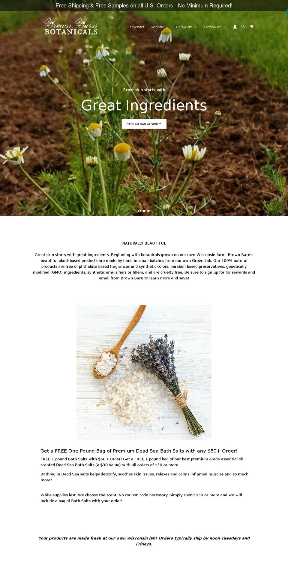 brownbarnbath.net shopify website screenshot