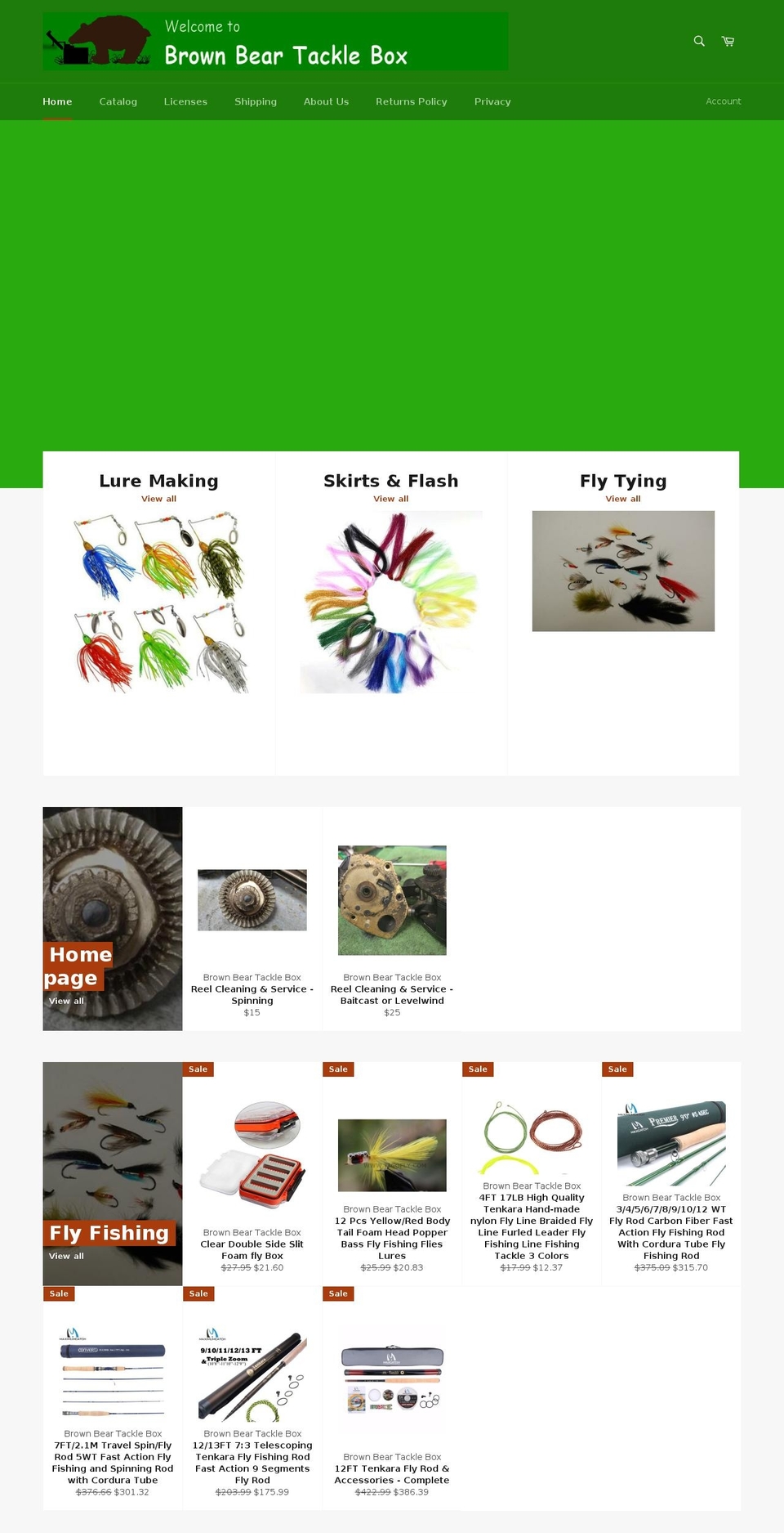 Copy of venture Shopify theme site example brownbeartacklebox.com