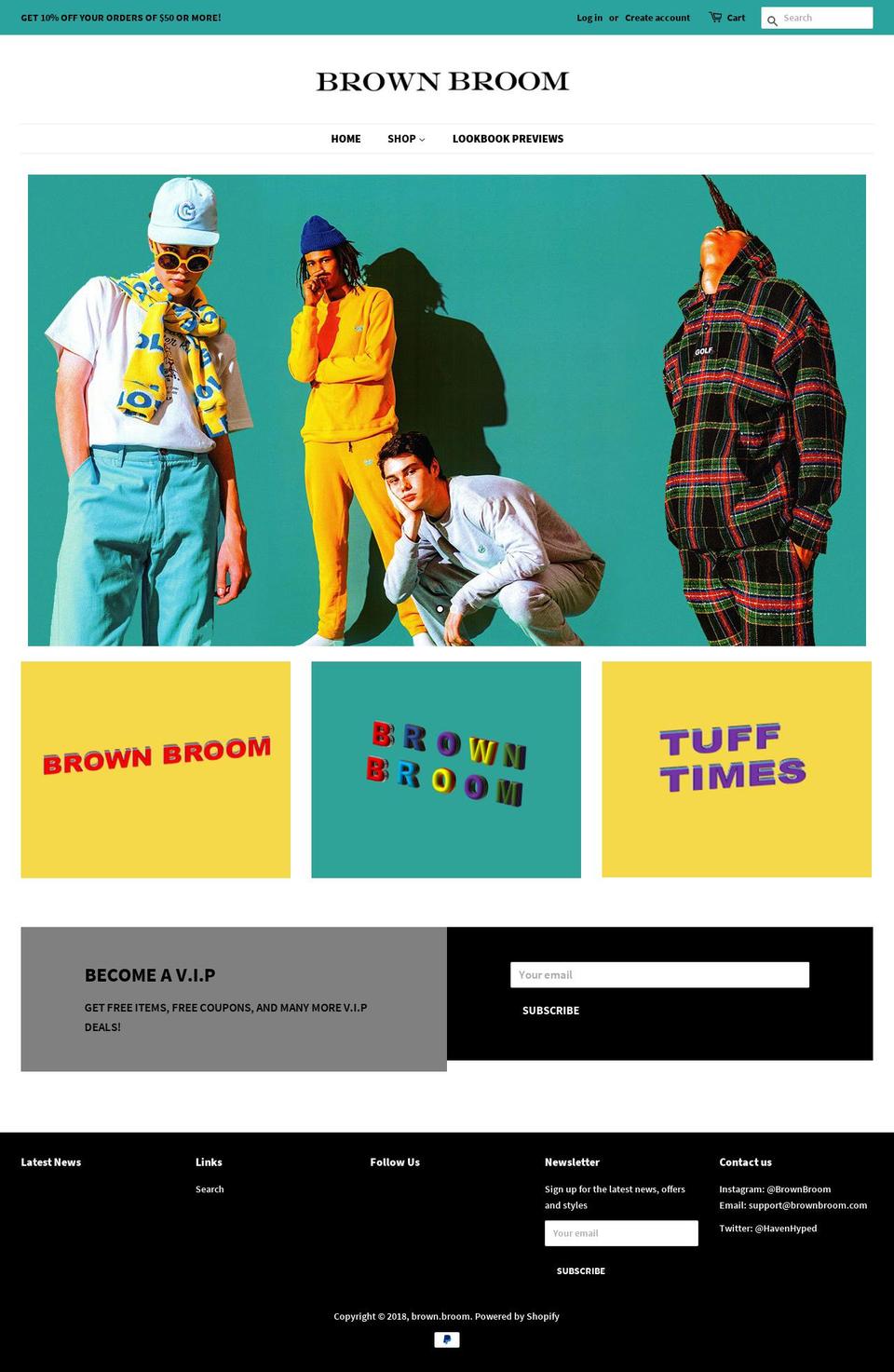 brownbroom.com — Shopify storefront screenshot