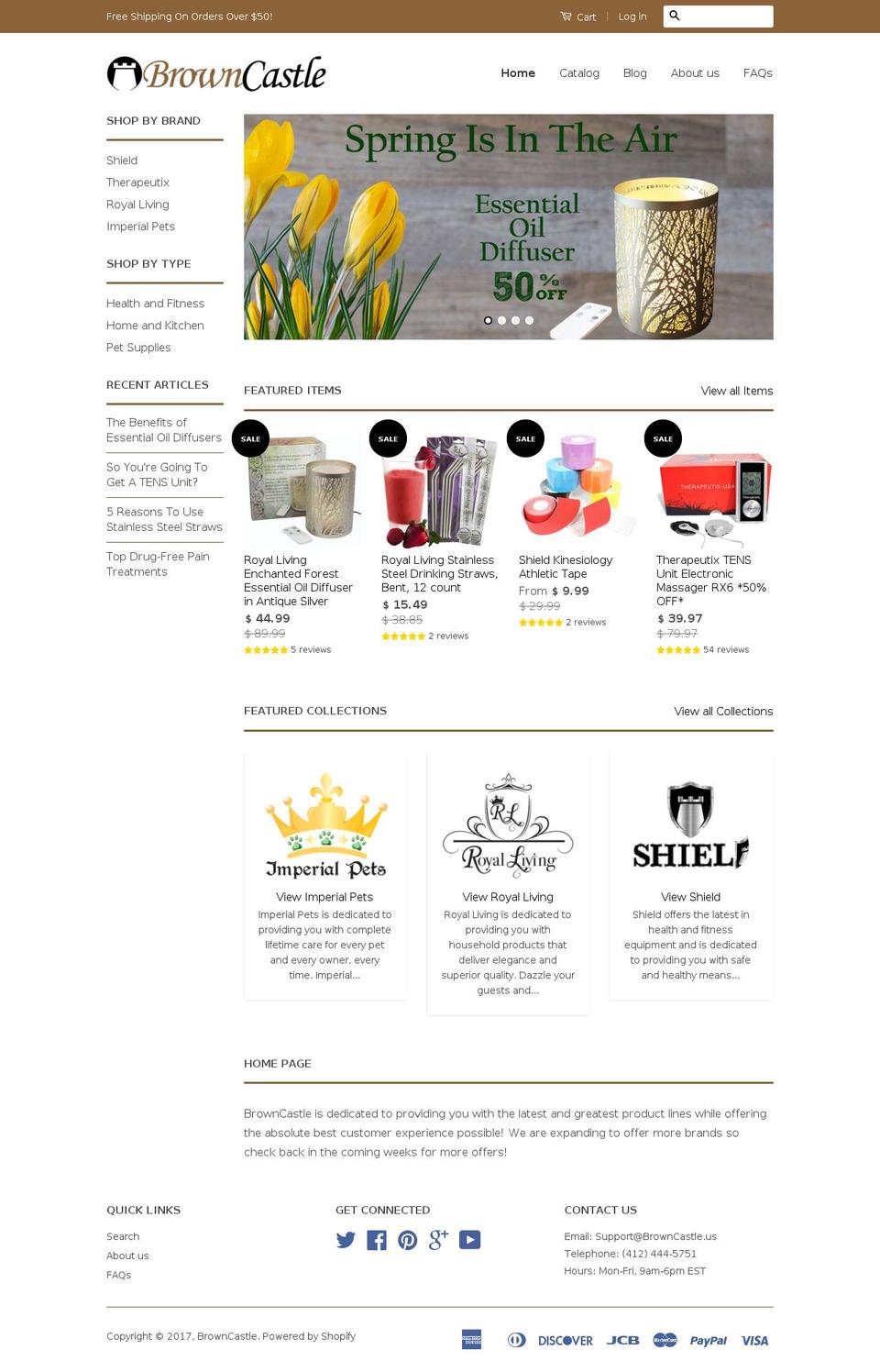 Wokiee Shopify theme site example browncastle.us