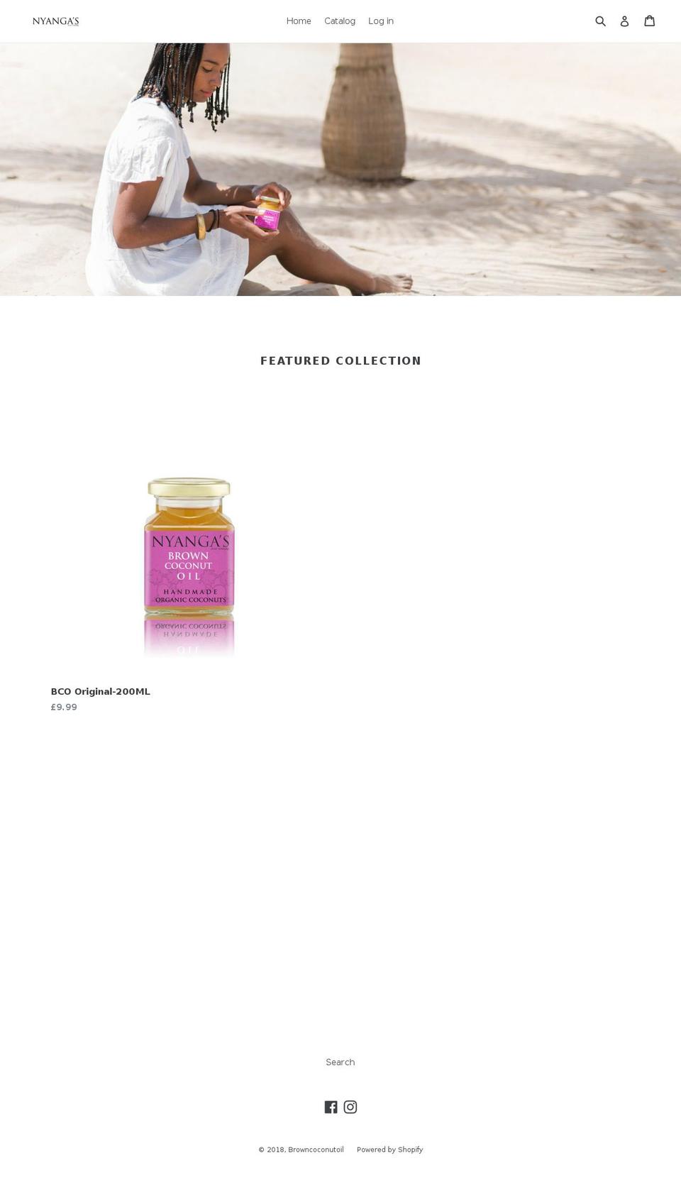 browncoconutoil.com — Shopify storefront screenshot