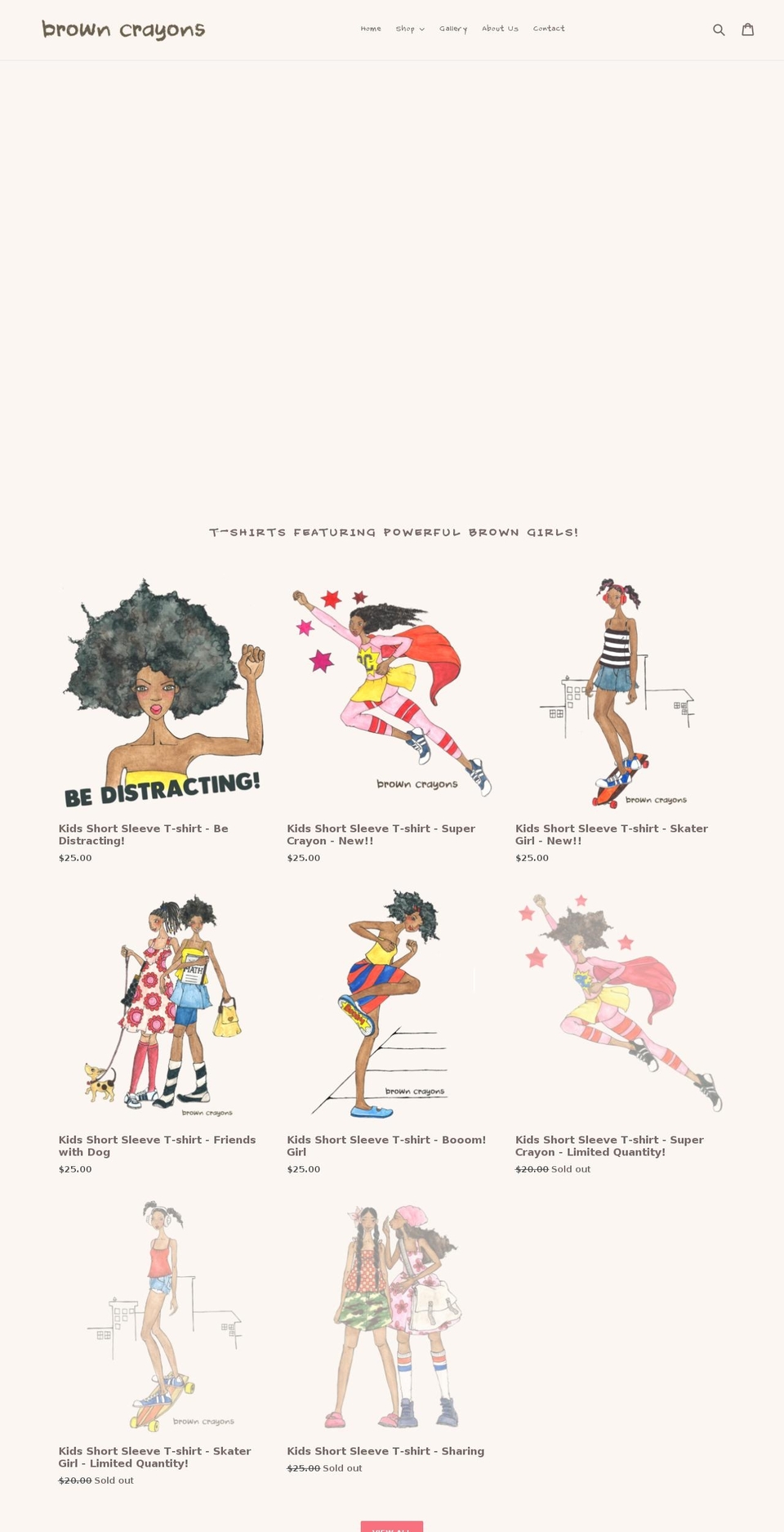 browncrayons.com shopify website screenshot